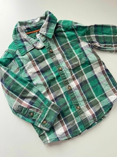 Camisa ml verde leñadora carters 18m(255)