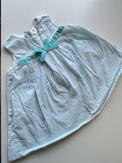 Vestido rayado turquesa impirtado 18m (219)