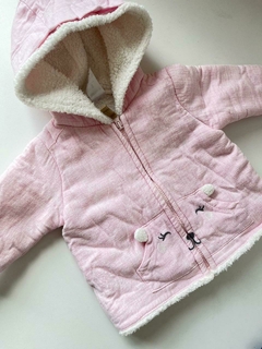 Campera rosa con corderito y bolsillo carita carters 3m(255)