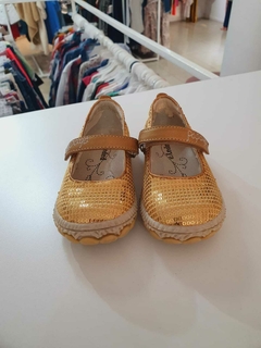 Zapatillas lentejuelas doradas papaya t.25-26(341) en internet