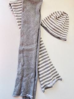 acDuo bufanda y gorrito gris Magdalena Esposito 6m (49)