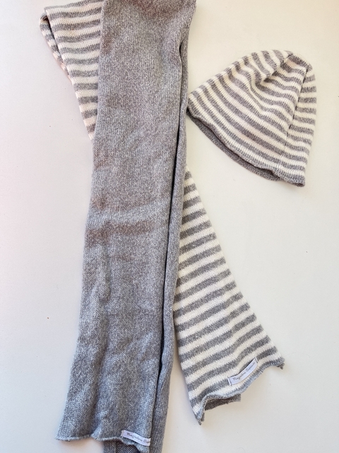 acDuo bufanda y gorrito gris Magdalena Esposito 6m (49)