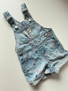 Jardinero de jean con cerezas oshkosh 6-9m(255)
