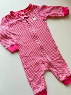 Enterito algodon rosa lineas conejito carters 6m(288)