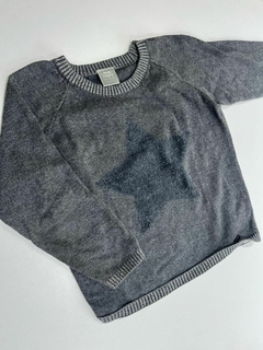 Sweter gris estrellas Colloky t18m(354) - comprar online