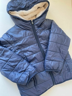 Campera inflable azul peludito yamp 3a(10)