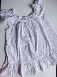 Camisola blanca con lineas doradas Mimo t12a (160)