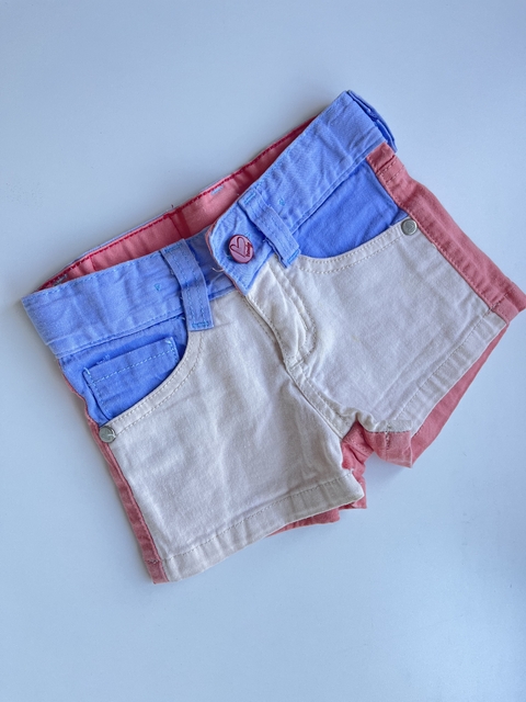 SHort de jean multicolor Pandy t18m(181)