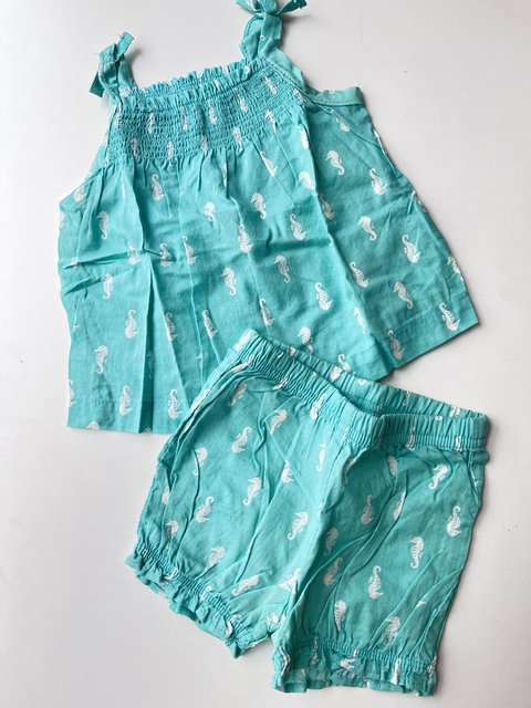 Duo turquesa de caballitos de mar Carters 3m(40)