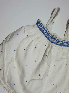Musculosa de lunares azules zara 2-3a(79)