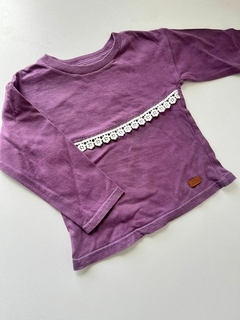 Remera ml violeta puntilla mini anima 9m(71)