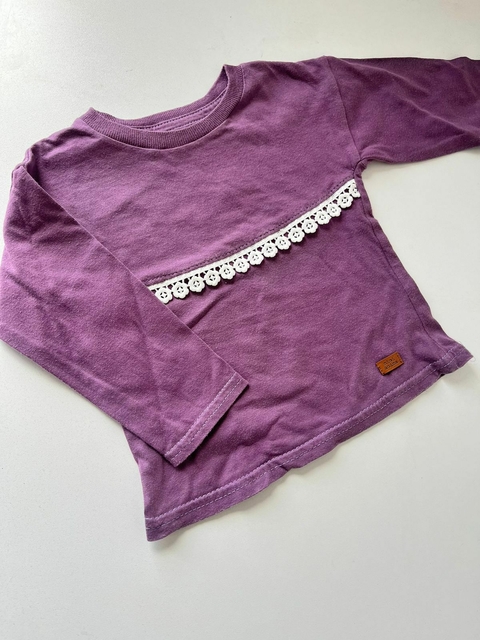 Remera ml violeta puntilla mini anima 9m(71)