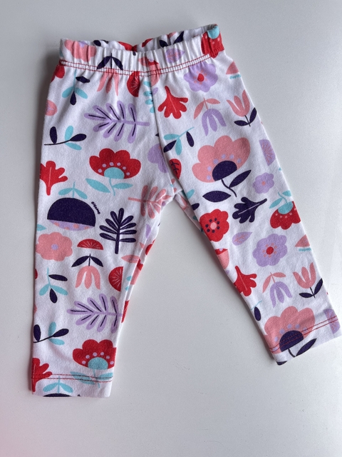 Pantalon blanco flores Owoko t6m (196)