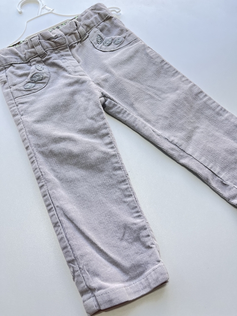 Pantalón gris corderoy bordado Tex t9m(11)