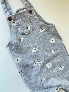 Jardinero rustico gris flores blancas 12-18m(103)