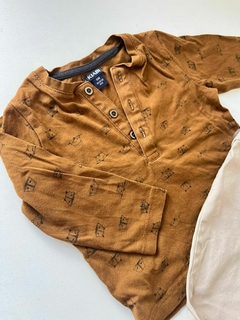 Remera ml marron zorros kiabi 6M(243)