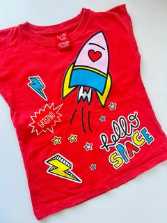 Remera mc roja de estampas (SS) Grisino 4-5a(302) SEGUNDA SELECCCION