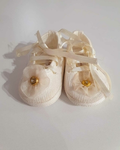 Zapatitos balerina blancos no caminantes Gorditoo t.14(01)