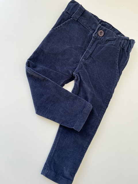 Pantalon azul de gamuza mini pio 6-12m(151)