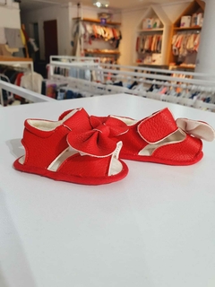 Sandalias rojas de moño chap t.14(01)