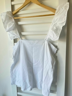 Musculosa blanca volados hombro Little Akiabara T.4(ci 06) - comprar online