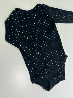 Body ml negro lunares blancos carters 12m(331) - comprar online