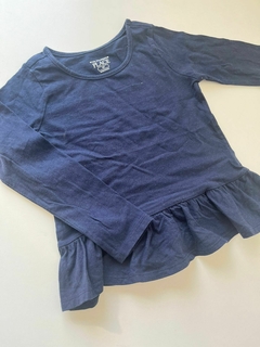 Remera ml azul lisa volados children place 3a(283)
