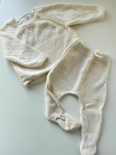 Conjunto tejido beige zara 3m(282)
