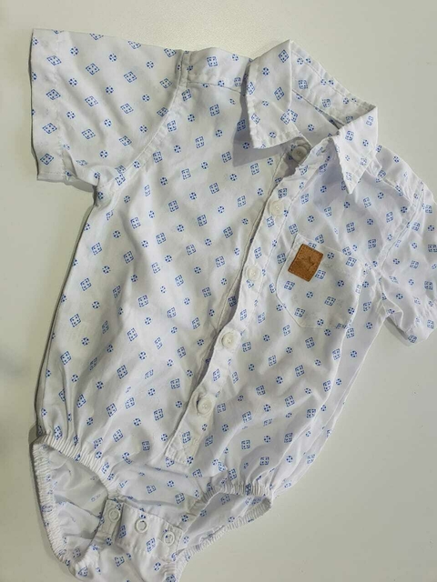 Body camisa mc blanca rombos crayon 9m(266)