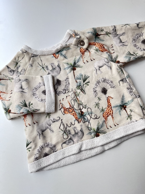 Buzo rustico de animales beige Crayon 12m(99)