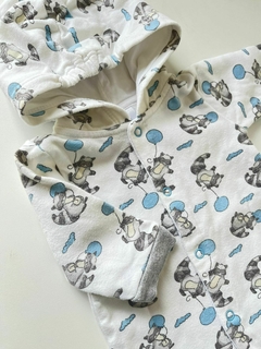 Enterito blanco de mapaches algodon con frisa cheeky 3-6m(230) - comprar online