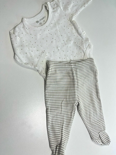 Conjunto Body + ranita rayada blanca Cheeky rn(351 ) - comprar online