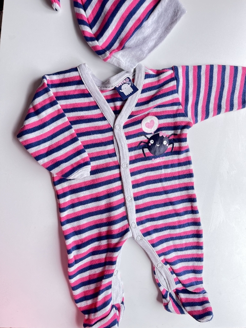 Enterito y gorrito rosa y azul owoko tRn (196)