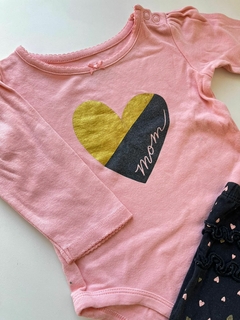 Duo body ml rosa mom y calza negra corazones carters 6m(255) - comprar online