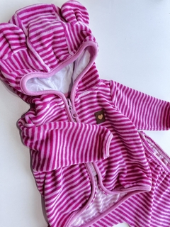 Conjunto Crayon de plush rosa a rayas 3m(127) - comprar online