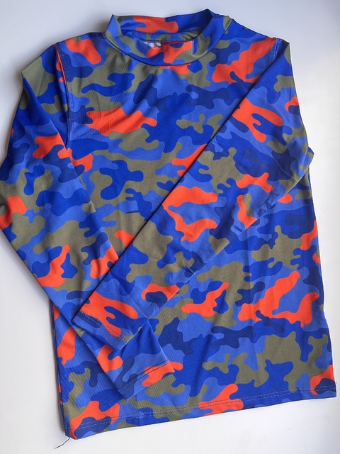 Remera ml camuflada azul Grisino 11-12a(176)