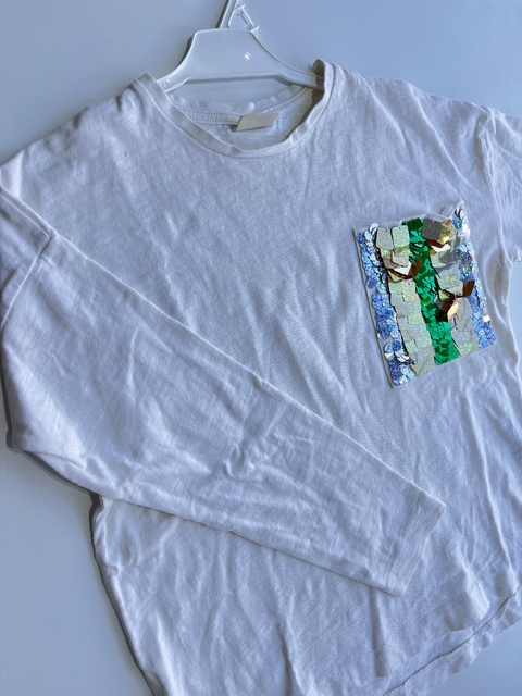 Remera ZArA lentejuelas t 9-11 años
