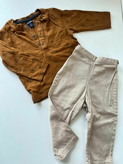Remera ml marron zorros kiabi 6M(243) - comprar online