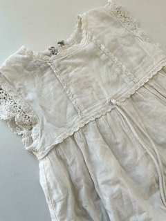Vestido blanco broderi mc Little akiabara 18m (255) - comprar online