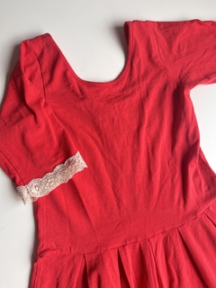 Vestido rojo mangas 3/4 Little Akiabara t12a (160) - comprar online