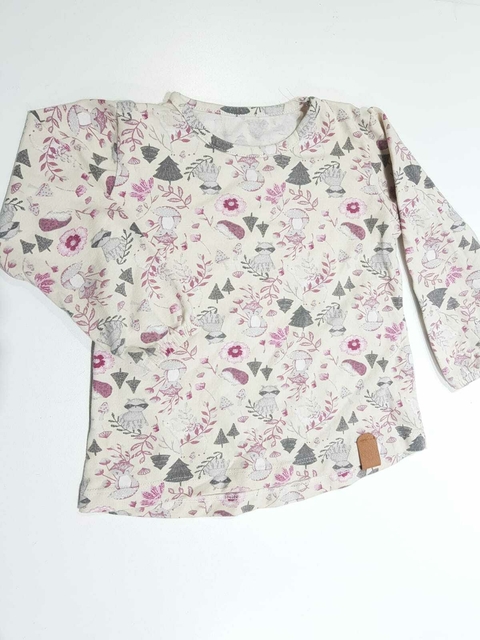 Remera ml beige mapaches Crayon 2a(208) - comprar online