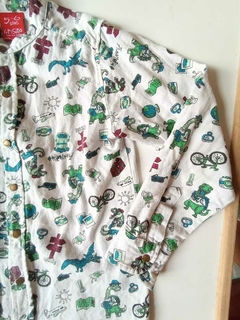 Camisa de dibujos ml blanca Grisino 5a (183) en internet