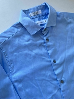 Camisa ml celeste de saten Calvin klein 12a(332) - comprar online