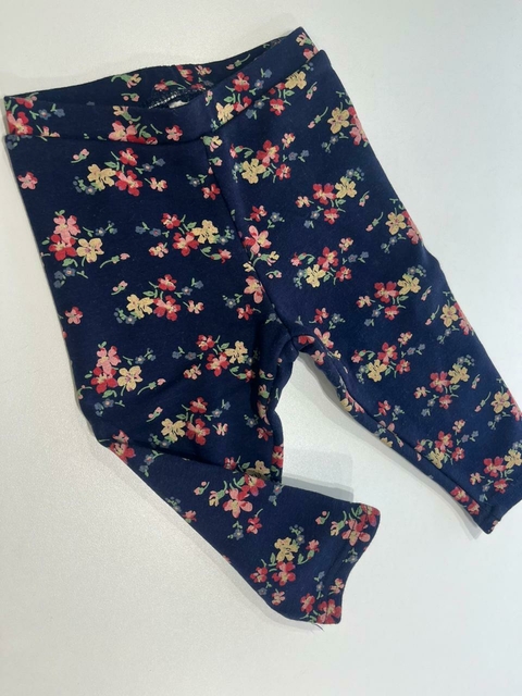 Legging azul floreado Yamp 12m(04) - comprar online