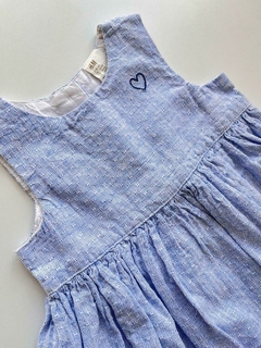 Vestido celeste jaspeado HyM 6m (219) - comprar online