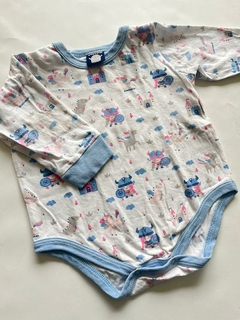 Body ml blanco vikinga y unicornios algodón owoko 12m(234)