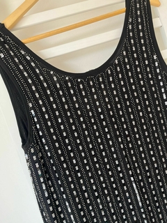 Vestido musculosa negro lentejuelas Multimarca T.M (ci02) en internet