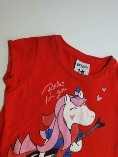 Remera mc roja unicornio Grisino 1a (145) - comprar online