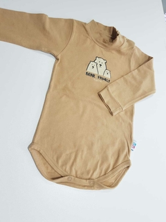 Body polera beige con oso buditas 6m(254) - comprar online