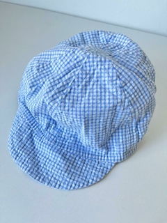 Gorrito azul a cuadros paula 1a(295)